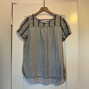 Gray and Black Women's Blouse